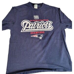 NFL Vintage 2003 New England Patriots AFC Champions L-T-Shirt Delta Pro Weight